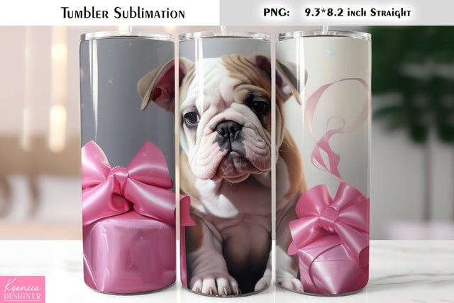 Valentines Day Cute Dog Tumbler Sublimation Sublimation Kseniia designer 