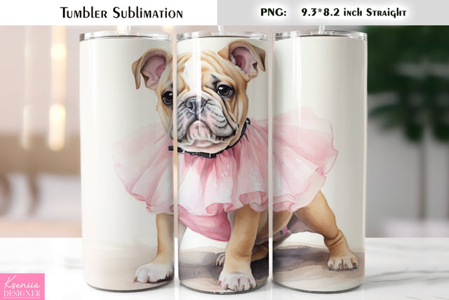 Valentines Day Cute Dog Tumbler Sublimation Sublimation Kseniia designer 