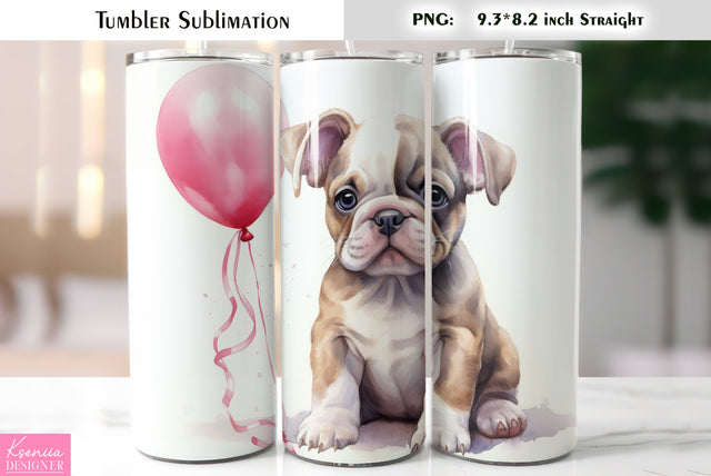 Valentines Day Cute Dog Tumbler Sublimation Sublimation Kseniia designer 