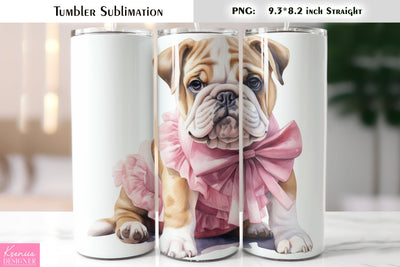 Valentines Day Cute Dog Tumbler Sublimation Sublimation Kseniia designer 