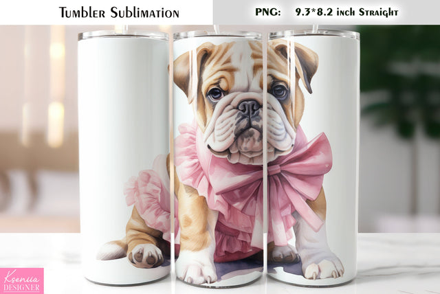 Valentines Day Cute Dog Tumbler Sublimation Sublimation Kseniia designer 