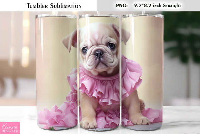 Valentines Day Cute Dog Tumbler Sublimation Sublimation Kseniia designer 