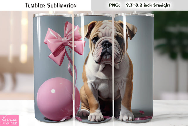 Valentines Day Cute Dog Tumbler Sublimation Sublimation Kseniia designer 