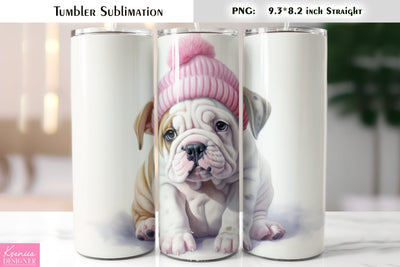 Valentines Day Cute Dog Tumbler Sublimation Sublimation Kseniia designer 