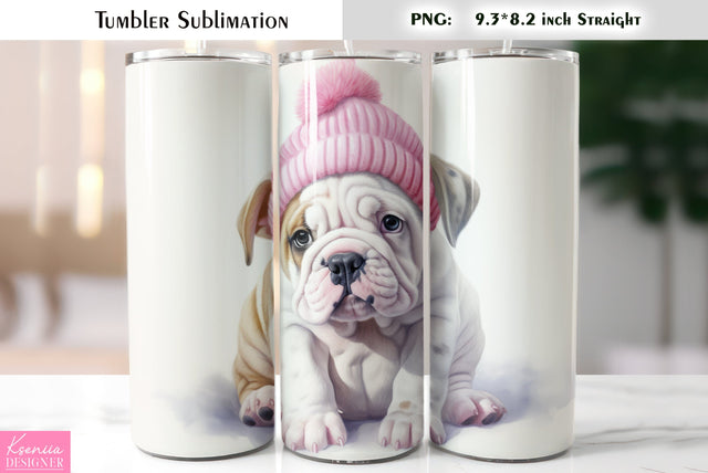 Valentines Day Cute Dog Tumbler Sublimation Sublimation Kseniia designer 
