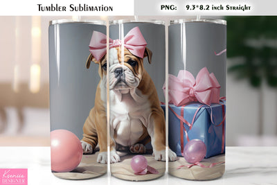 Valentines Day Cute Dog Tumbler Sublimation Sublimation Kseniia designer 