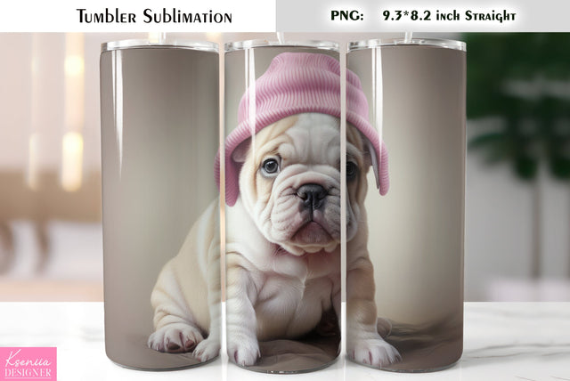 Valentines Day Cute Dog Tumbler Sublimation Sublimation Kseniia designer 
