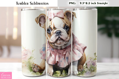 Valentines Day Cute Dog Tumbler Sublimation Sublimation Kseniia designer 