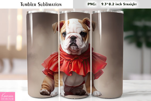 Valentines Day Cute Dog Tumbler Sublimation Sublimation Kseniia designer 