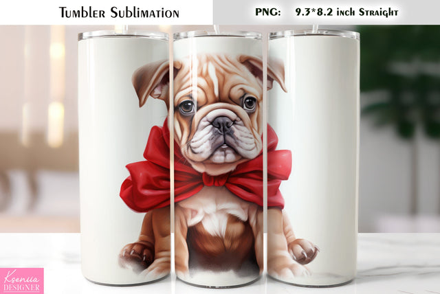 Valentines Day Cute Dog Tumbler Sublimation Sublimation Kseniia designer 