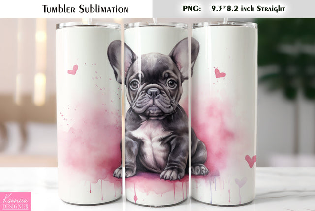 Valentines Day Cute Dog Tumbler Sublimation Sublimation Kseniia designer 