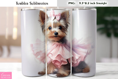 Valentines Day Cute Dog Tumbler Sublimation Sublimation Kseniia designer 