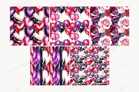 Valentines Day Digital Paper | Passion Pattern Digital Pattern GlamArtZhanna 