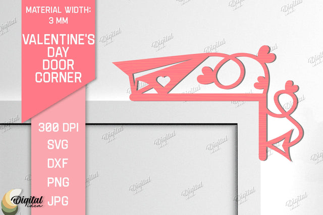 Valentine's Day Door Corner Laser Cut SVG SVG Evgenyia Guschina 