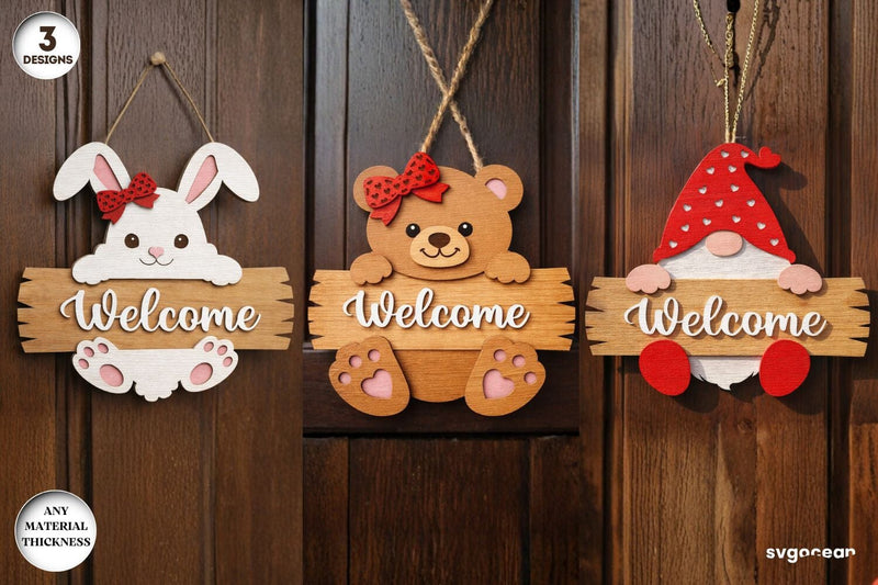 Valentine's Day Door Sign SVG Bundle SVG SvgOcean 