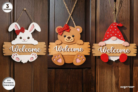 Valentine's Day Door Sign SVG Bundle SVG SvgOcean 