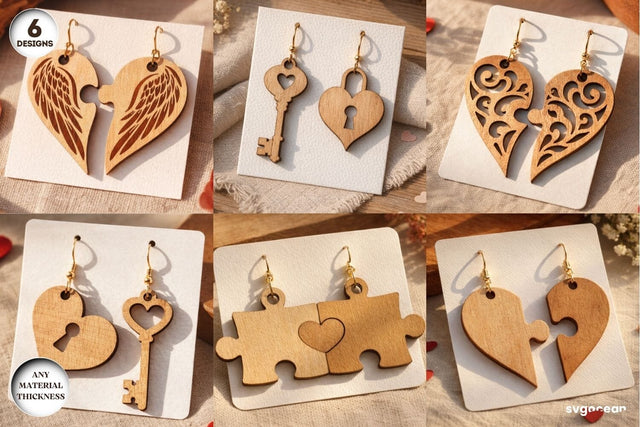 Valentine's Day Earrings SVG Bundle SVG SvgOcean 