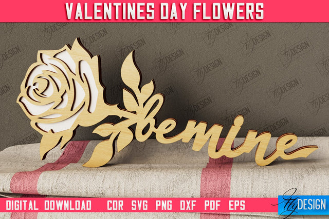 Valentine's Day Flowers | Romantic Gift | Girlfriend Gift Idea | CNC File SVG Fly Design 