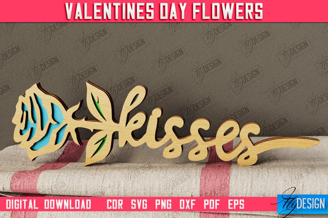 Valentine's Day Flowers | Romantic Gift | Girlfriend Gift Idea | CNC File SVG Fly Design 