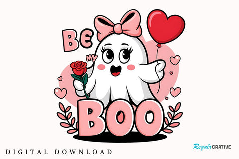 Valentine's Day Ghost Sublimation Design Sublimation Regulrcrative 