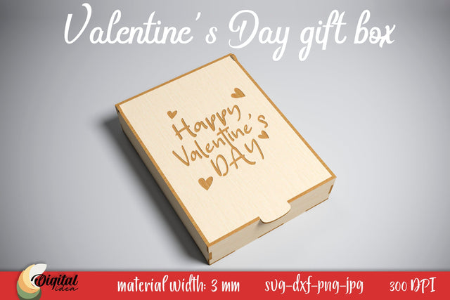 Valentine's Day Gift Box. Laser Cut Design SVG Evgenyia Guschina 