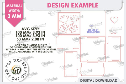 Valentine's Day Gift Box Laser Cut. Valentine Candy Box SVG SVG Evgenyia Guschina 