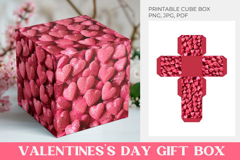 valentines day gift box Sublimation KMarinaDesign 