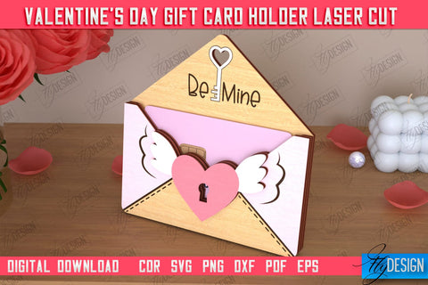 Valentine's Day Gift Card Holder Bundle | Gift Idea | Greeting Card | CNC Files SVG Fly Design 
