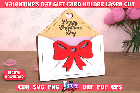 Valentine's Day Gift Card Holders Bundle | Gift Idea | Greeting Cards | CNC Files SVG The T Store Design 
