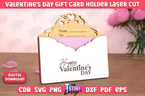 Valentine's Day Gift Card Holders Bundle | Gift Idea | Greeting Cards | CNC Files SVG The T Store Design 