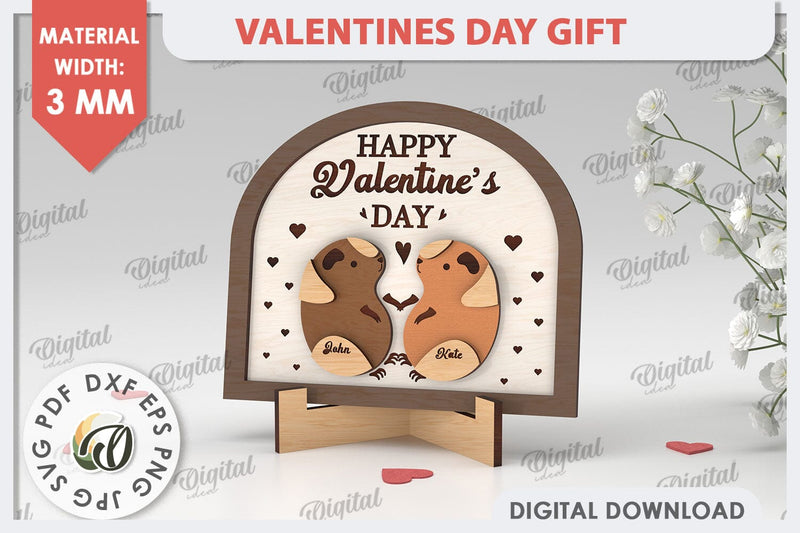 Valentines Day Gift Laser Cut. Laser Cut Stand SVG. Love SVG SVG Evgenyia Guschina 