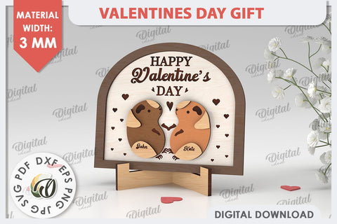 Valentines Day Gift Laser Cut. Laser Cut Stand SVG. Love SVG SVG Evgenyia Guschina 