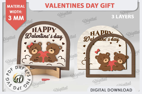 Valentines Day Gift Laser Cut. Laser Cut Stand SVG. Love SVG SVG Evgenyia Guschina 