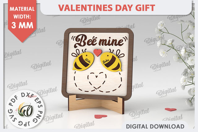 Valentines Day Gift Laser Cut. Laser Cut Stand SVG. Love SVG SVG Evgenyia Guschina 