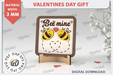 Valentines Day Gift Laser Cut. Laser Cut Stand SVG. Love SVG SVG Evgenyia Guschina 