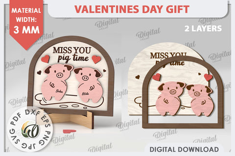Valentines Day Gift Laser Cut. Laser Cut Stand SVG. Love SVG SVG Evgenyia Guschina 