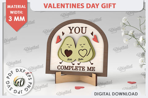 Valentines Day Gift Laser Cut. Laser Cut Stand SVG. Love SVG SVG Evgenyia Guschina 