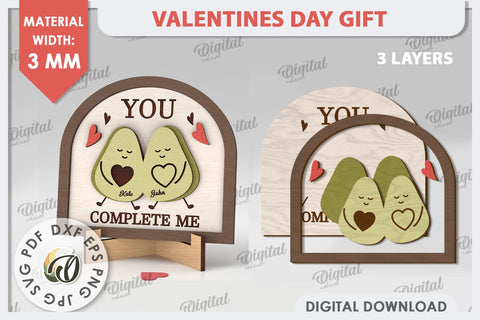 Valentines Day Gift Laser Cut. Laser Cut Stand SVG. Love SVG SVG Evgenyia Guschina 