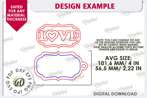 Valentine's Day Gift Tag Laser Cut. Valentine Sign SVG SVG Evgenyia Guschina 