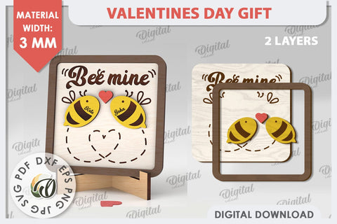 Valentines Day Gifts Laser Cut Bundle. Laser Cut Stand SVG SVG Evgenyia Guschina 