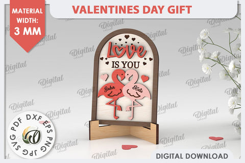 Valentines Day Gifts Laser Cut Bundle. Laser Cut Stand SVG SVG Evgenyia Guschina 