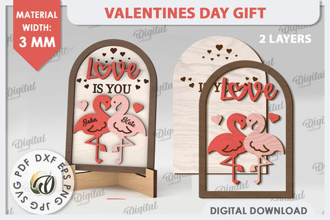 Valentines Day Gifts Laser Cut Bundle. Laser Cut Stand SVG SVG Evgenyia Guschina 
