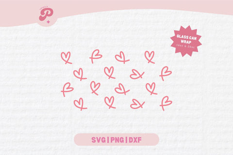 Valentine's Day Glass Can SVG | V Day, Bow, Heart, Love, Candy Hearts, Boho, Cherry Bow, Conversation Hearts | Silhouette Cameo, Cricut DIY SVG Totally Posie 