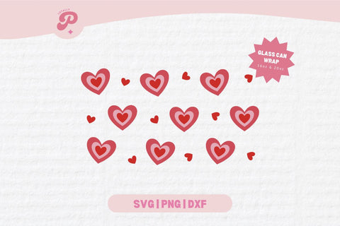 Valentine's Day Glass Can SVG | V Day, Bow, Heart, Love, Candy Hearts, Boho, Cherry Bow, Conversation Hearts | Silhouette Cameo, Cricut DIY SVG Totally Posie 