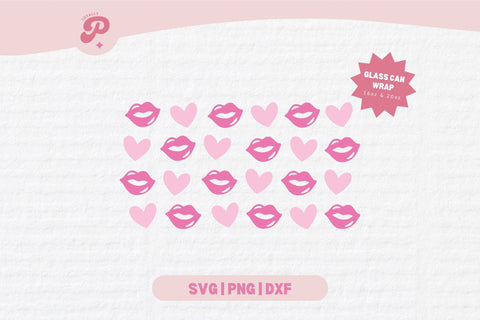 Valentine's Day Glass Can SVG | V Day, Bow, Heart, Love, Candy Hearts, Boho, Cherry Bow, Conversation Hearts | Silhouette Cameo, Cricut DIY SVG Totally Posie 