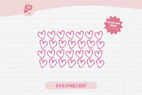 Valentine's Day Glass Can SVG | V Day, Bow, Heart, Love, Candy Hearts, Boho, Cherry Bow, Conversation Hearts | Silhouette Cameo, Cricut DIY SVG Totally Posie 