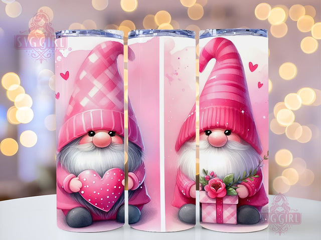 Valentines Day Gnome 20oz Tumbler Wrap PNG, Valentines Gnome Sublimation Design Sublimation SvggirlplusArt 