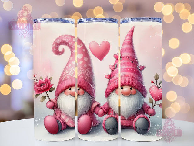 Valentines Day Gnome 20oz Tumbler Wrap PNG, Valentines Gnome Sublimation Design Sublimation SvggirlplusArt 