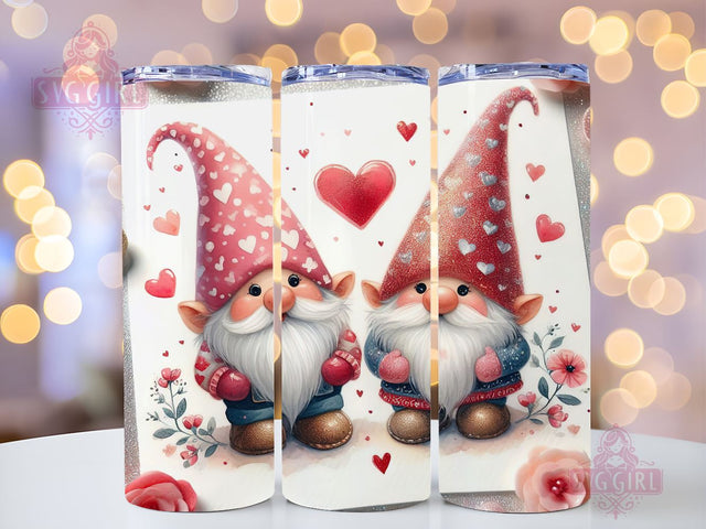 Valentines Day Gnome 20oz Tumbler Wrap PNG, Valentines Gnome Sublimation Design Sublimation SvggirlplusArt 