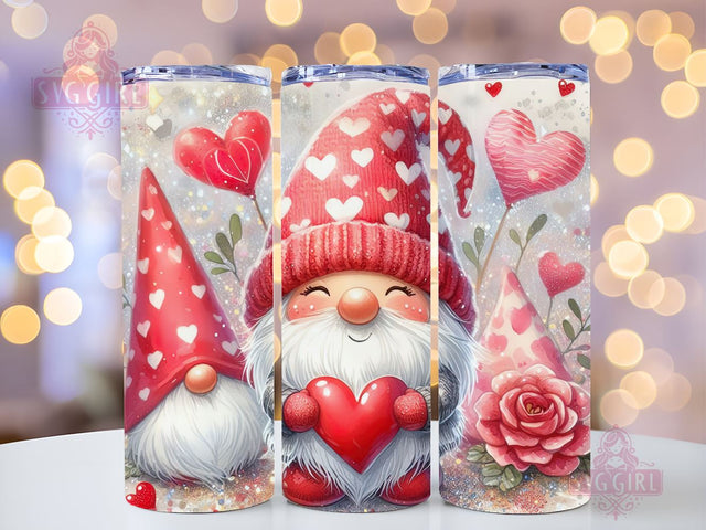 Valentines Day Gnome 20oz Tumbler Wrap PNG, Valentines Gnome Sublimation Design Sublimation SvggirlplusArt 